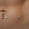 Tummy opals in a line